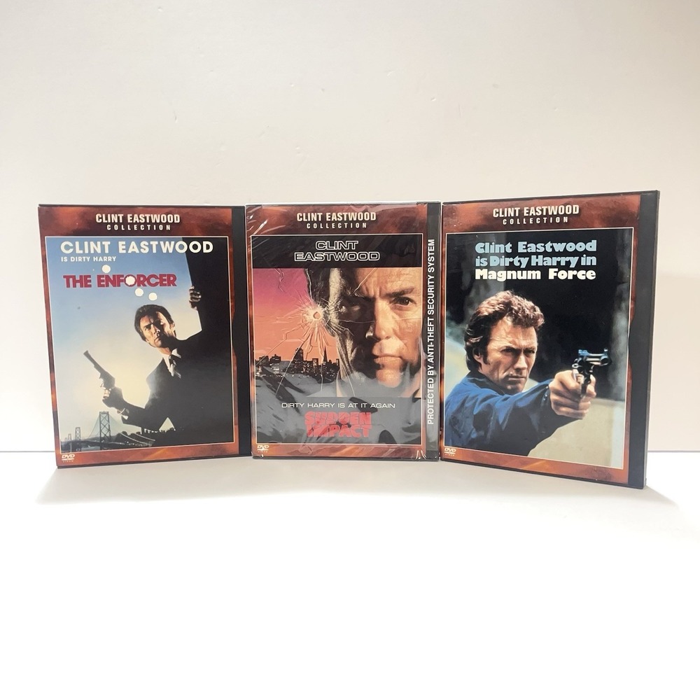Clint Eastwood Collection Set Of 3 DVDs Magnum Force, Enforcer, Sudden Impact